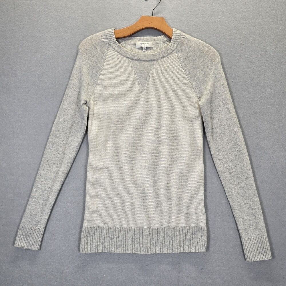 Madewell Cashmere Crew Neck Women's Sweater XS Light Grey